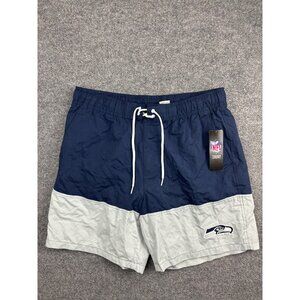 Seattle Seahawks Shorts Mens XL Blue Gray NFL Football Swim Trunks Team Apparel